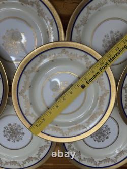Vintage Johnson Bros. Pareek (11) Dinner Plates Gold Flowers, England, Beautiful