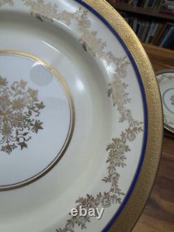 Vintage Johnson Bros. Pareek (11) Dinner Plates Gold Flowers, England, Beautiful