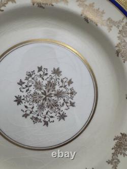 Vintage Johnson Bros. Pareek (11) Dinner Plates Gold Flowers, England, Beautiful