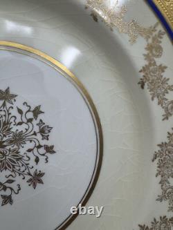 Vintage Johnson Bros. Pareek (11) Dinner Plates Gold Flowers, England, Beautiful