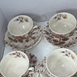 Vintage Johnson Bros. Rose Chintz Cup And Saucer Set Of 8+ Extra Saucer No Chips