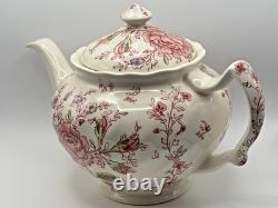 Vintage Johnson Bros Rose Chintz Teapot & Lid Made in England mark