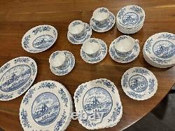 Vintage Johnson Bros Tulip Time Made In England 47 Piece Set