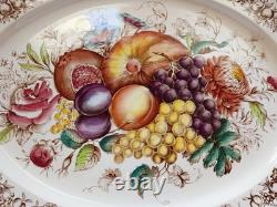 Vintage Johnson Bros. Windsor Ware 20-inch Harvest Fruit Oval Serving Platter