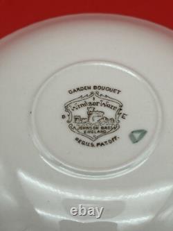 Vintage Johnson Bros Windsor Ware Garden Bouquet Tea SET WithCream & Sugar England Vintage Johnson Bros Windsor Ware Garden Bouquet Tea SET WithCream & Sugar England