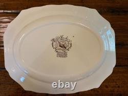 Vintage Johnson Bros Windsor Ware Wild Turkeys Native Americana Platter