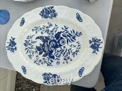 Vintage Johnson Brother England Ironstone Blue Willow Set of 56 Pieces England