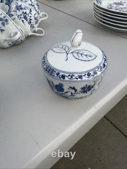 Vintage Johnson Brother England Ironstone Blue onion Set of 56 Pieces England