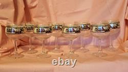 Vintage Johnson Brothers 8-Piece Friendly Village 12 oz Goblet Set