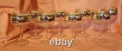 Vintage Johnson Brothers 8-Piece Friendly Village 12 oz Goblet Set