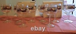 Vintage Johnson Brothers 8-Piece Friendly Village 12 oz Goblet Set