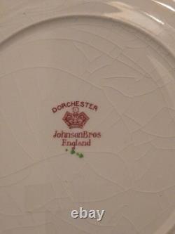 Vintage Johnson Brothers Dorchester 9 Salad/Luncheon Plates Set of 8 English