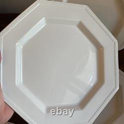 Vintage Johnson Brothers England Heritage White 10Dinner Plates Set Of 8