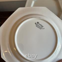 Vintage Johnson Brothers England Heritage White 10Dinner Plates Set Of 8