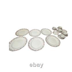 Vintage Johnson Brothers England Octagonal Floral Ironstone 18pc Set Plates Cups