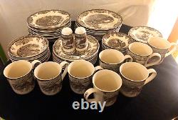 Vintage Johnson Brothers Friendly Village China Set 7 Piece Plate Sets 58 Pieces