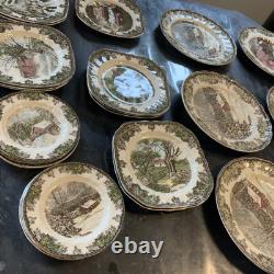 Vintage Johnson Brothers Friendly Village Plate Sets 25 Pieces made in England