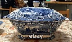 Vintage Johnson Brothers Large Tureen. Fine China. Old British Castles England