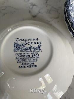 Vintage Johnson Brothers Made In England China/coaching Scenes