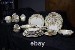 Vintage Johnson Brothers Pareek Jasmine Dinnerware Floral Pattern w Gold Trim