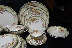 Vintage Johnson Brothers Pareek Jasmine Dinnerware Floral Pattern w Gold Trim