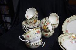 Vintage Johnson Brothers Pareek Jasmine Dinnerware Floral Pattern w Gold Trim