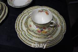 Vintage Johnson Brothers Pareek Jasmine Dinnerware Floral Pattern w Gold Trim