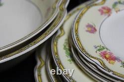 Vintage Johnson Brothers Pareek Jasmine Dinnerware Floral Pattern w Gold Trim