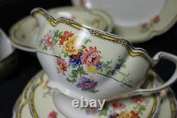 Vintage Johnson Brothers Pareek Jasmine Dinnerware Floral Pattern w Gold Trim