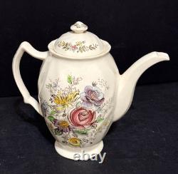 Vintage Johnson Brothers Sheraton Coffee Teapot with Lid Made In England RARE