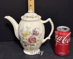 Vintage Johnson Brothers Sheraton Coffee Teapot with Lid Made In England RARE