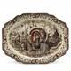 Vintage Johnson Brothers Thanksgiving Turkey Platter England Transferware