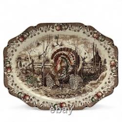 Vintage Johnson Brothers Thanksgiving Turkey Platter England Transferware