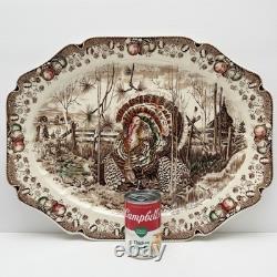 Vintage Johnson Brothers Thanksgiving Turkey Platter England Transferware