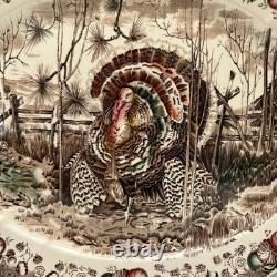 Vintage Johnson Brothers Thanksgiving Turkey Platter England Transferware