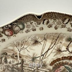 Vintage Johnson Brothers Thanksgiving Turkey Platter England Transferware