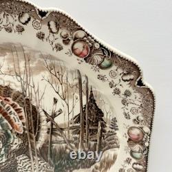 Vintage Johnson Brothers Thanksgiving Turkey Platter England Transferware