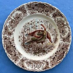 Vintage Johnson Brothers Woodland Wild Turkeys Dinner Plate