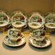 Vintage Lot Of Johnson Bros Teacups & Saucers Friendly Village Pattern Winter