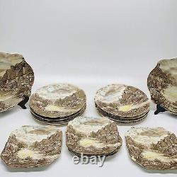 Vintage Mixed Set of Johnson Brothers Olde English Countryside Dining Plates 50+