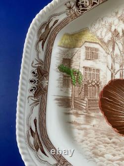 Vintage New UNUSED Johnson Bros Barnyard King Turkey Thanksgiving Platter