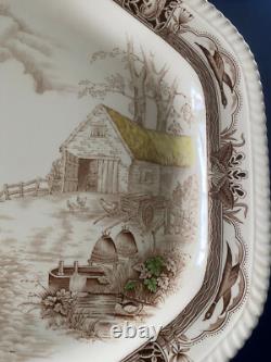 Vintage New UNUSED Johnson Bros Barnyard King Turkey Thanksgiving Platter