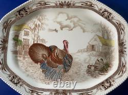 Vintage New UNUSED Johnson Bros Barnyard King Turkey Thanksgiving Platter
