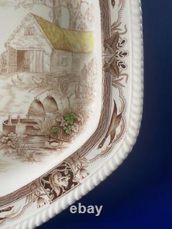 Vintage New UNUSED Johnson Bros Barnyard King Turkey Thanksgiving Platter
