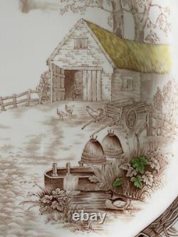 Vintage New UNUSED Johnson Bros Barnyard King Turkey Thanksgiving Platter