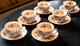 Vintage Sheraton Johnson Bros 10 Cups/saucers Hand Painted Transferware Old Mrk