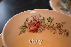 Vintage SHERATON Johnson Bros 10 CUPS/SAUCERS Hand Painted Transferware OLD MRK