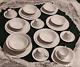 Vintage Set Of 33 Ironstone Johnson Bros Regency Snow White Dinnerware Big Lot