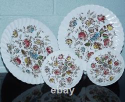 Vintage Staffordshire Bouquet Dinner Plates Johnson Brothers Saucers