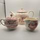 Vintage Tea Set Johnson Bros. Historic America Pink/red Euc England